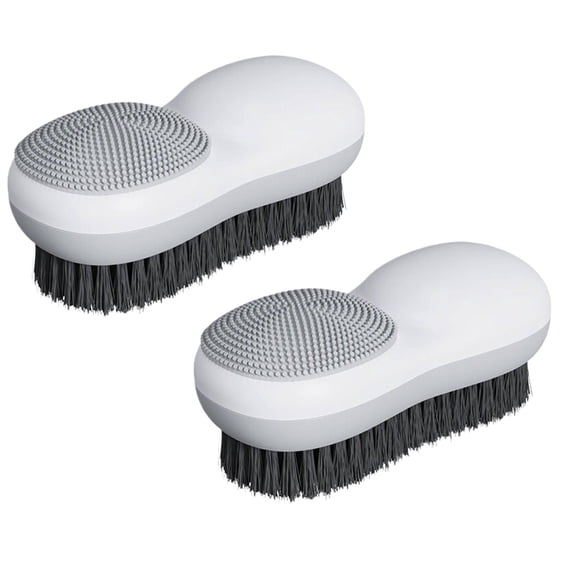 Preplabs Laundry Stain Remover Brush, Soft Scrubbing Tool for Tough Stains, 2-Piece Hand Washing Clothes Brush for Wool Delicate Fabrics for Scrubbing Out Tough Stains On Wool Delicate Fabrics