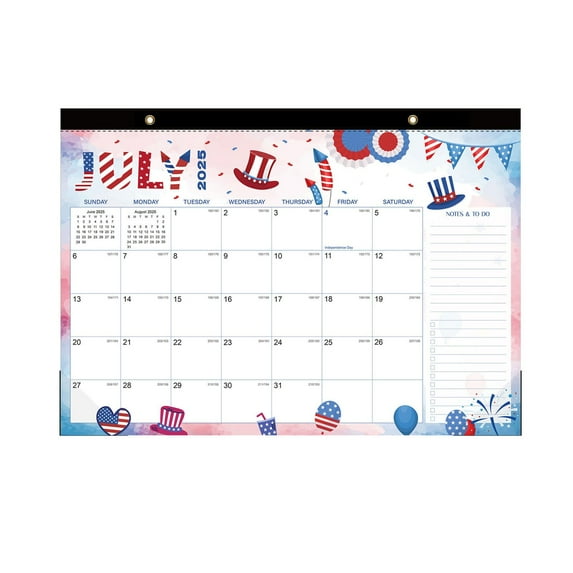 Preplabs Monthly Desk Pad Calendar for Planning Desk Calendar - Festive Holiday Cheer 18-Month Calendar (July 2025-Dec 2026) Seasonal Desk Pad Planner