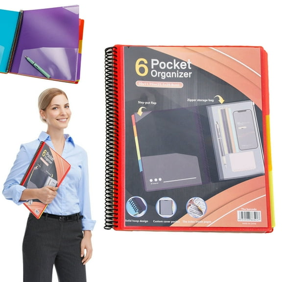 Preplabs Multi Pocket Folder with Dividers - Poly Project Organizer Letter Size for Office & Home