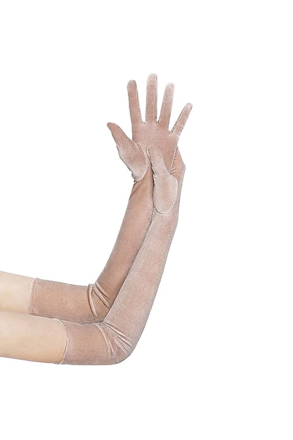 Opera Dance Gloves with Satin Material, Long Length for Women's Formal Events, Eco-Friendly and Elegant for Bridal and Party Wear