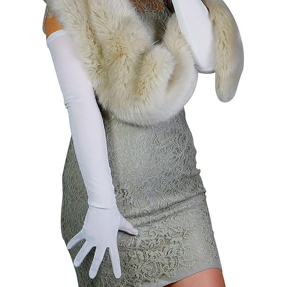 Preplabs Opera Dance Gloves with Satin Material, Long Length for Women's Formal Events, Eco-Friendly and Elegant for Bridal and Party Wear