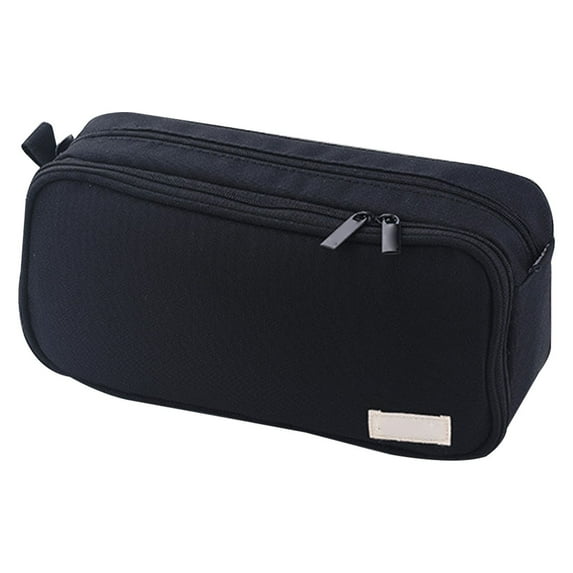 Preplabs Pencil Case - Canvas Large Capacity Organizer, Handle Design Pen Storage Bag Portable Art Supplies Holder