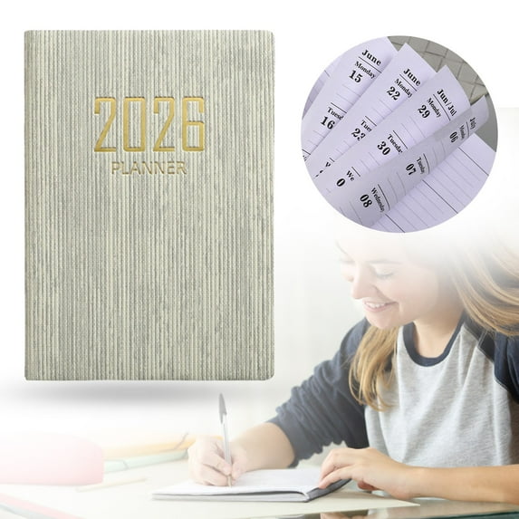 Preplabs Pocket Planner, with Daily Schedule and Travel Diary Function for 2026, Compact for On-the-Go Use, Sustainable Paper for Eco-Conscious Organization