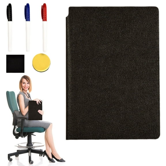 Preplabs Portable Dry Erase Board Foldable Dry Erase Board - Reusable Black Meeting Board for School/Home