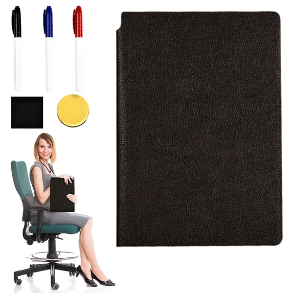 Preplabs Portable Dry Erase Board Foldable Dry Erase Board - Reusable Black Meeting Board for School/Home