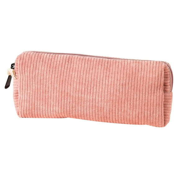 Preplabs Retro Corduroy Pencil Case | High Office Student Storage Organizer for Stationery