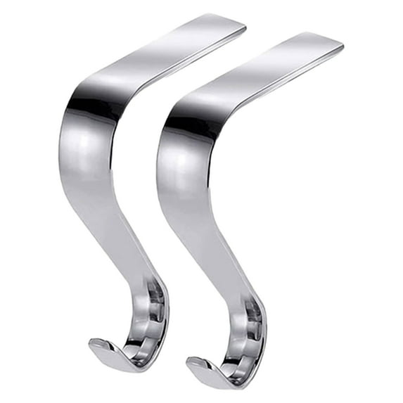 Preplabs Silver Christmas Stocking Holders, Festive Mantle Hangers for Holiday Decor, Secure Display for Fireplace and Home