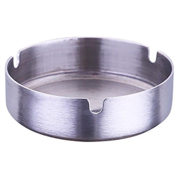 Preplabs Stainless Steel Ashtray, High-Temperature Design for Outdoor Use, Round Ashtray for Kitchen Bar
