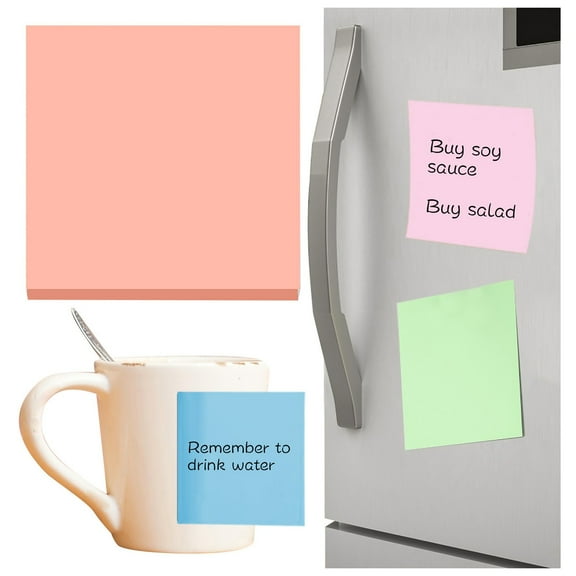 Preplabs Sticky Notes Pastel Sticky Notes - 100-Sheet 3x3" Super Sticky Notes in Light Pink
