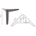 thumbnail image 1 of Preplabs Thickened Furniture Cabinet Legs Sofa Legs Gray 15Cm, Metal Replacement Feet, Modern Design, Non-Slip Rubber Feet, Supports Up To 330Lbs Each, Easy Installation for Sofa or Cabinet Upgrade, 1 of 8