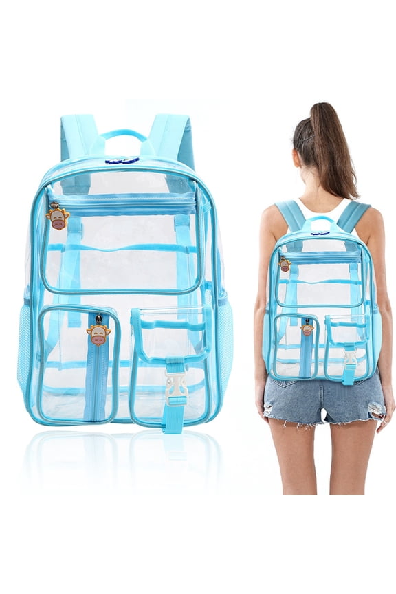 Transparent Backpack, with Stadium Proof Design and Large Capacity for Clear Carry, PVC Material for Durability, Eco-Friendly for Sustainable Fashion