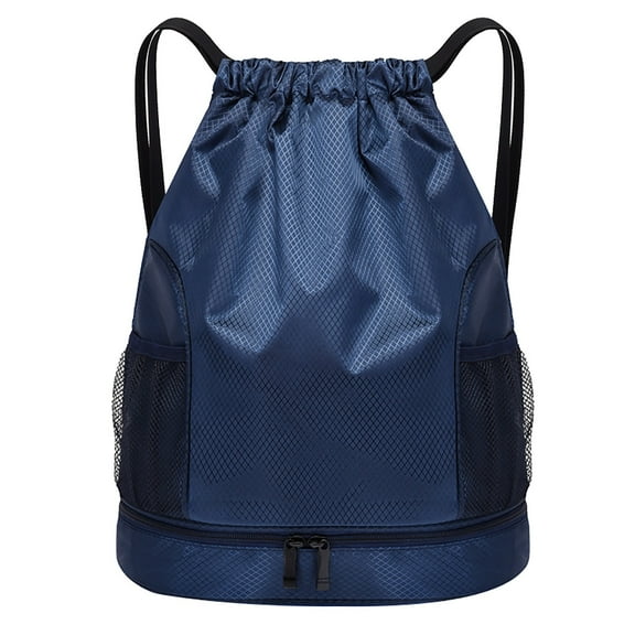 Preplabs Waterproof Drawstring Bag and Gym Sports Sackpack, Lightweight Backpack with Bottle Holder for Fitness Hiking, Tear-Resistant