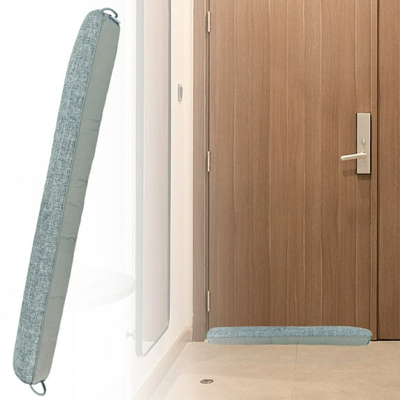 Preplabs Winter Windproof Doorstop with Glass Beads Gray, Underdoor Noise, Noise Insulation Door Bottom Seal, Thermal Barrier for Winter Energy Saving