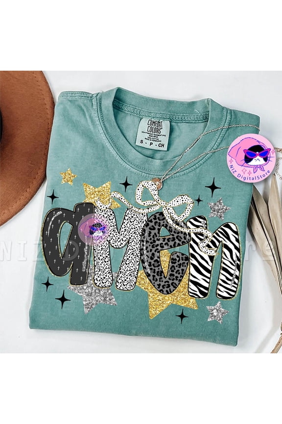 Preppy Amen Leopard Star Tshirt, Coquette Christian Faith Shirt, Bible Quote Tshirt, God Tshirt, Religious Tshirt, Jesus Lover Gift