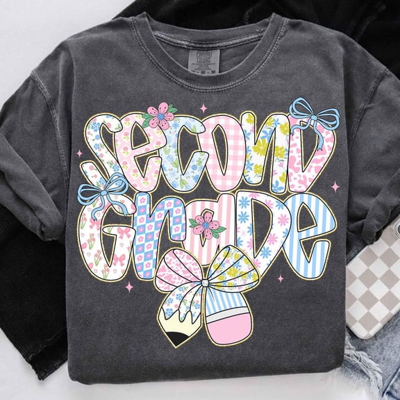 Preppy Back to School Floral Bundle T-shirt, First Day Of School T-shirt, Preppy School T-shirt, School Bundle T-shirt, First/Second/Third Grade T-shirt.