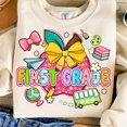 thumbnail image 1 of Preppy Back To School Bundle, Kindergarten, First Day Of School, Coquette Pencil, Pre-K 1St/2Nd/3Rd Grade, School Bundle Sweatshirt, Back To School, 1 of 5