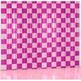 thumbnail image 1 of Preppy Birthday Party Streamers Backdrops Decorations, NOGIS 3 Pcs Pink Checkered Foil Fringe Curtain Photo Booth Props for Girls Race Car Smiley Face Baby Shower Party Decor Supplies, 1 of 7