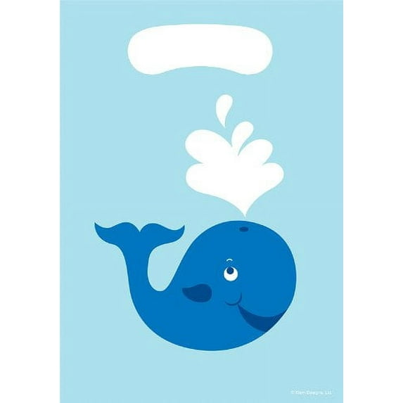 Preppy Blue Ocean Party Loot Bags (8-pack) - Party Supplies