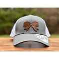 thumbnail image 1 of Preppy Bow Hat for Women Gift for Bridesmaid, Mama Custom Leather Bow Hat for Mothers Day Gift for Mom Trucker Hat Beach Hat for Teenagers, 1 of 4
