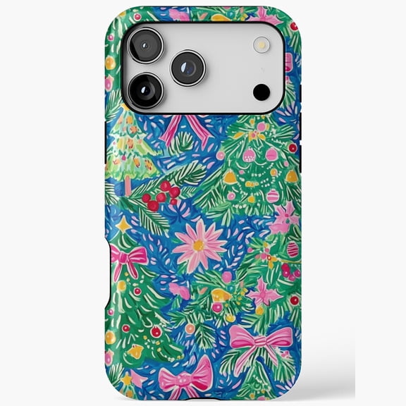 Preppy Christmas Holiday Style Case for iPhone 11 12 13 14 15 16 17 Pro Max