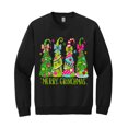 thumbnail image 1 of Preppy Coquette Christmas Tree Sweatshirt, Green Bow Retro Holiday Shirt, 1 of 6