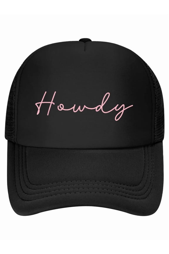 Preppy Cowgirl Trendy Womens Pink Howdy Baseball Cap