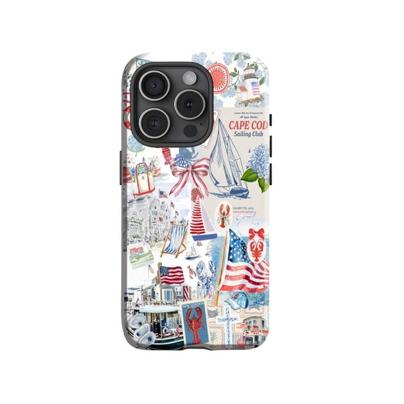 Preppy Cute Collage Aesthetic Phone Case, layered retro graphic mix, 17 16 15 14 13 12 11 Pro Max