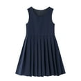 thumbnail image 1 of Preppy Dresses for Girls Back to School Uniform Pleated Jumper Dress Sleeveless Casual Girl's Fashion, Navy, 11-12 Years, 1 of 7