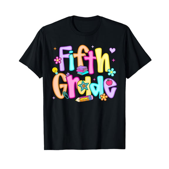 Preppy Fifth Grade Back to School 5th Grade Teacher T-Shirt