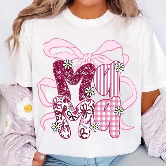 Preppy Floral Mama Shirt, Mimi Gigi Nana Shirt Bundle, Grandmillennial Pink Floral Tee, Coquette Bow Shirt, Mama Floral Tee, Striped Mama Shirt
