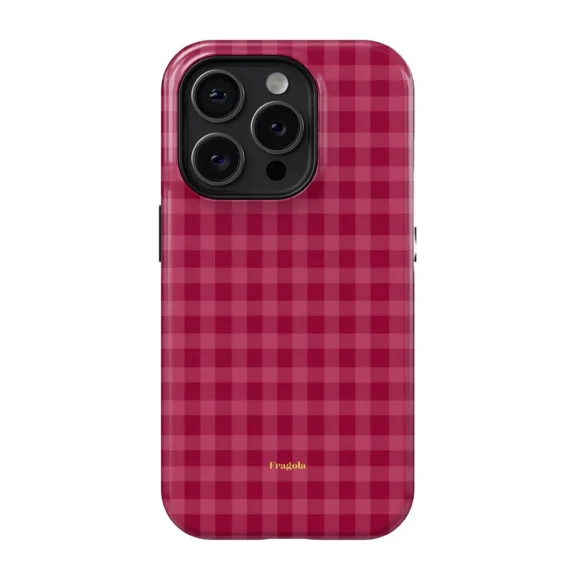 Preppy Gingham Checkered Protective Case for iPhone 11 12 13 14 15 16 17 Pro Max