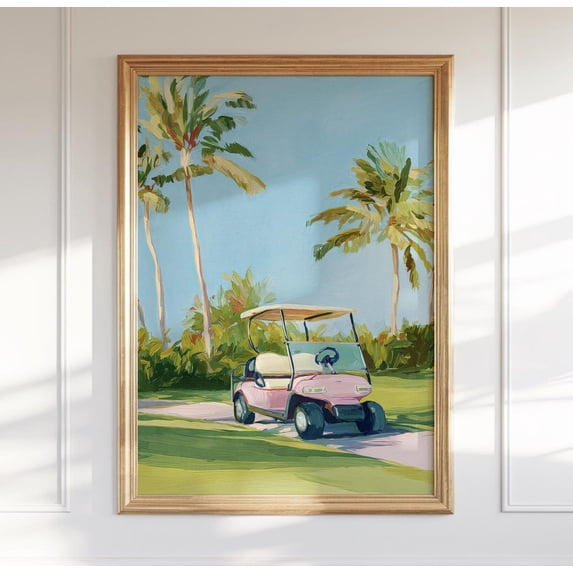 Preppy Golf Cart Palm Beach Chinoiserie For Country Club And Bar ...
