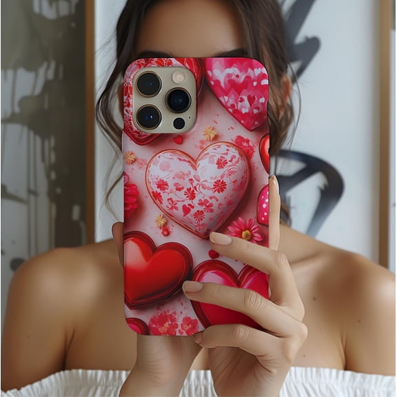 Preppy Hearts Valentine Collage Case for iPhone 17 11 12 13 14 15 16 Pro Max
