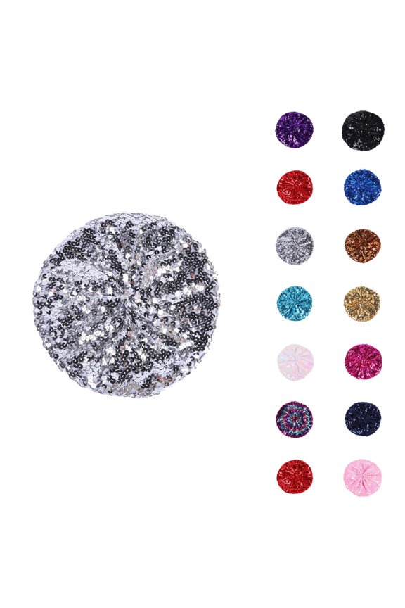 Preppy Ivy Cap Beret And Flat Cap, Red Beret, Straw Fedora, for Solar Fan Hat Women Fashion Sparkling Sequins Beret Colorful Cap Nightclub Dress Hat