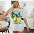 thumbnail image 1 of Preppy Lemon Shirt, Vintage Cottagecore Citrus Tee, French Summer T-Shirt, Gift Shirt, Cute Beach Vacation Graphic Tee, 1 of 5