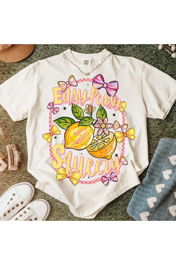 Preppy Lemon Summer T-shirt, Lemon Coquette Shirt, Preppy Summer Shirt, Girly Summer Shirt , Easy Peasy Shirt, Lemon Shirt Shirt, Lemonade ShirtTH150542