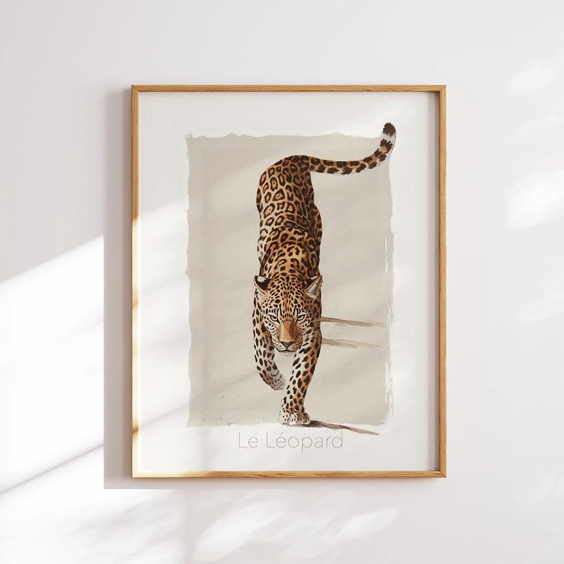 Preppy Leopard Pattern Wall Art Print, Trendy Animal Design And Dorm ...