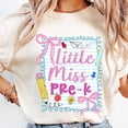 thumbnail image 1 of Preppy Little Miss Back to School Shirt, Coquette First Day Shirt, Girly Pink Bow Tee, 1st 2nd 3rd Grade School Shirt, Cute School Outfit, 1 of 5