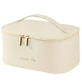 thumbnail image 1 of Preppy Makeup Bag Travel Cosmetic Bags Small for Women Girls Zipper Pouch Case Organizer Waterproof Cute (Beige), 1 of 8