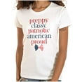 thumbnail image 1 of Preppy Patriotic American Bowtie Womens Slim Fit Graphic Tee Brisco Brands L, 1 of 6