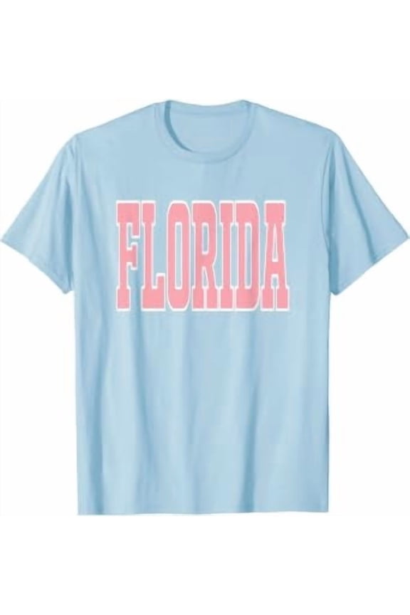 Preppy Pink Florida Beach T-Shirt, Unisex T-Shirt