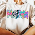 thumbnail image 1 of Preppy Pink Mama Sweatshirt, Retro Mama Shirt, Floral Pink Mama Shirt, Dalmatian Dots Design, Mother’s Day Sweatshirt, 1 of 5