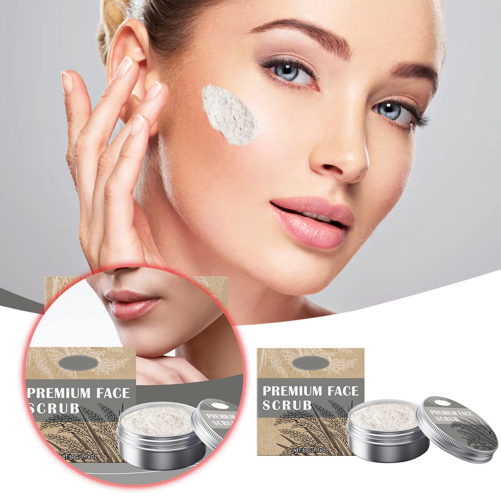 Preppy Shower Products Facial Cleansing Scrub With Natural Exfoliants