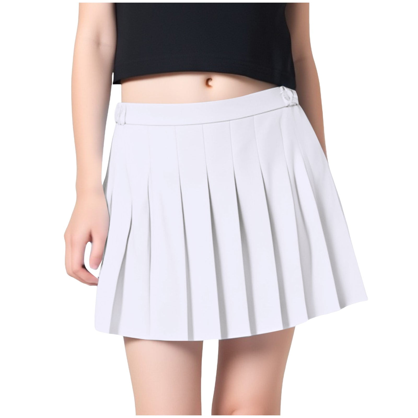Preppy Skirts for Girls Girls Pleated Skirt,Elastic Waist Uniform