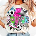 thumbnail image 1 of Preppy Soccer T-Shirt, Soccer Shirt, Soccer Coquette Tee, Soccer Mama Shirt, Game Day Tee, Checkered Soccer Shirt, Soccer Brushstroke T-Shirt, 1 of 5