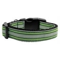 thumbnail image 1 of Preppy Stripes Nylon Ribbon Collars Green - White Large, 1 of 1