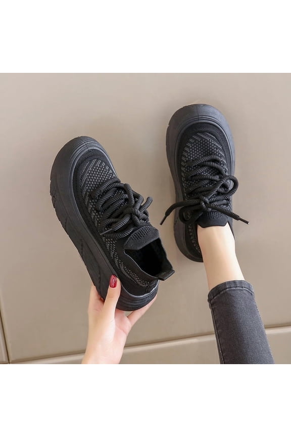 Preppy Style Trendy Thick Sole Dad Shoes for Women, Breathable Lightweight Casual Sneakers, Non-slip Cushioned Soft Sole, Wear-resistant Comfort Footwear, Fashion Daily Shoes for School