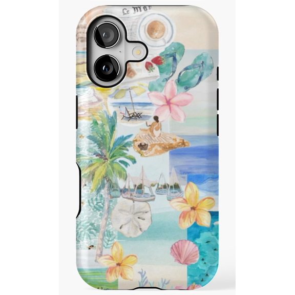 Preppy Summer Collage Aesthetic Art Photo Travel Phone Case for iPhone 17 16 15 14 13 12 11 Pro Max