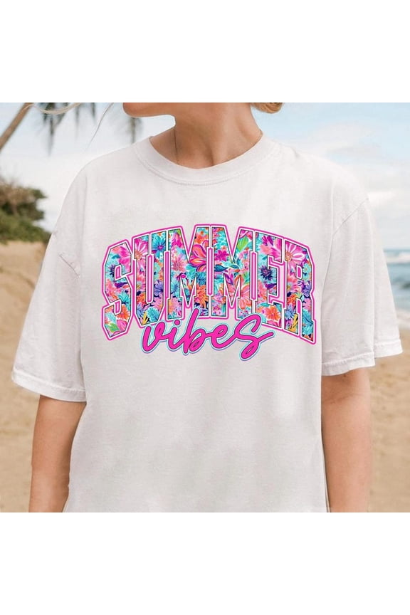 Preppy Summer Vibes T-shirt, Retro Floral Summer T-shirt, Summer Brushstroke T-shirt, Hello Summer T-shirt, Girly Summer Coquette T-shirt.