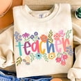 thumbnail image 1 of Preppy Teacher Wildflowers Sweatshirt, Teach Floral Shirt, Custom Preppy Teacher Sweatshirt, Everyday Teacher Shirt, Pencil Bow Teacher Shirt, Teach Love Inspire Sweatshirt, 1 of 5